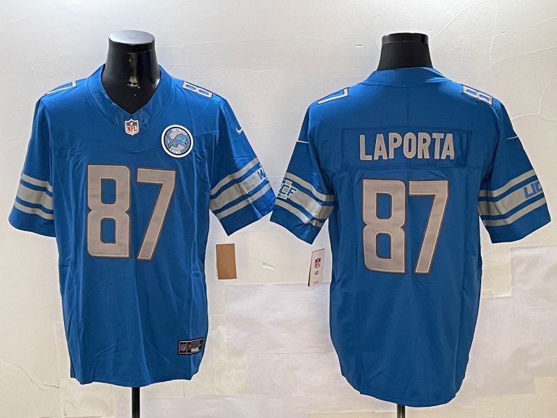 Men Detroit Lions #87 Laporta Blue three generations 2024 Nike Limited NFL Jersey style 01021->detroit lions->NFL Jersey